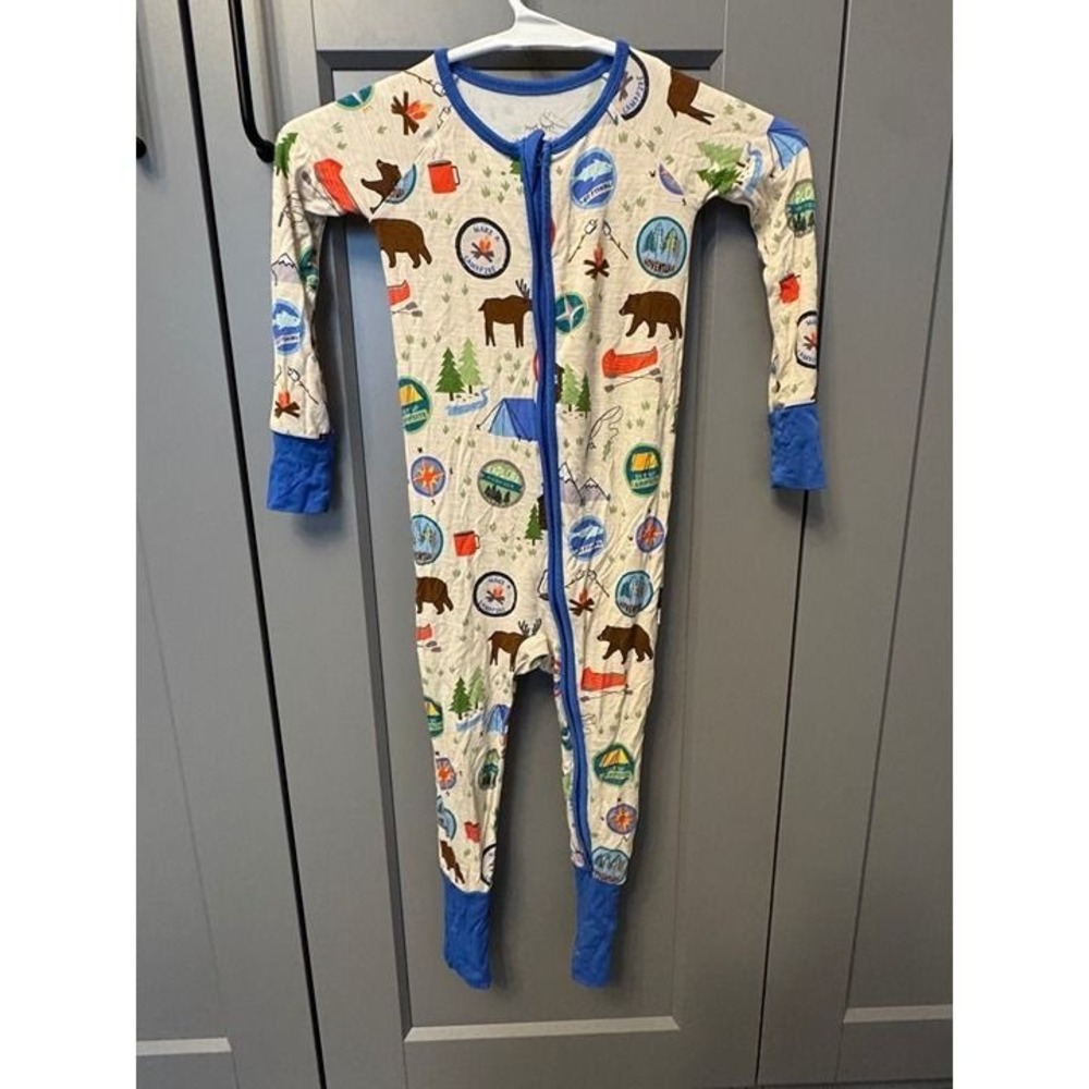 Little Sleepies Zippy Kids Camping Adventure Footed Pajamas Long Sleeve 2T